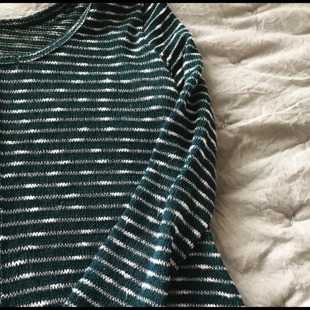 Teal stripped top